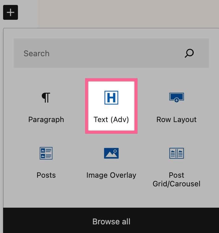 Text (Adv) Block - Kadence WP Documentation