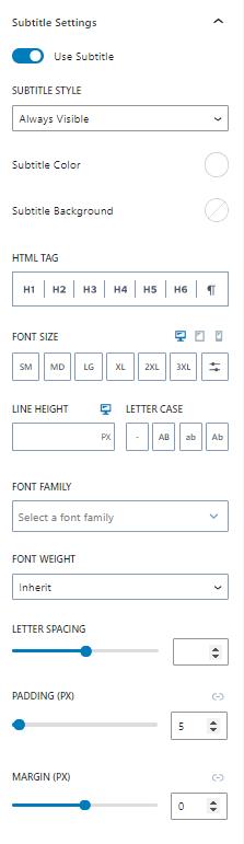 Image Overlay Subtitle Settings