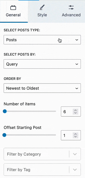 Post Grid General Settings