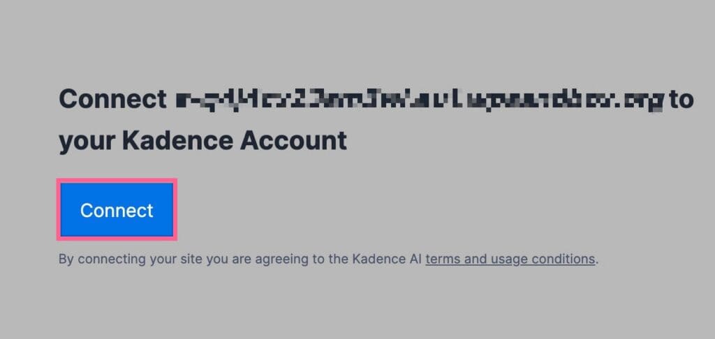 Connect Kadence Account