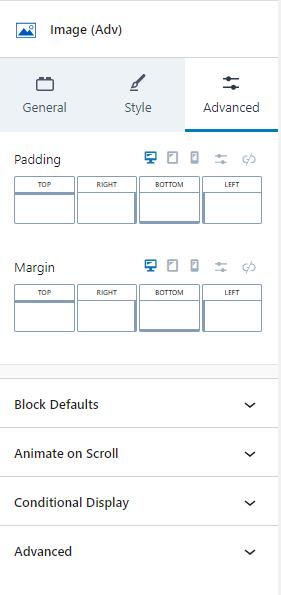 Advanced Image Advanced Settings 3.2