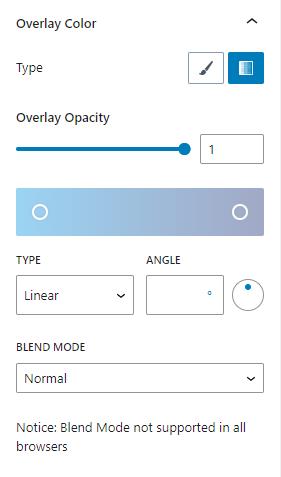 Advanced Image Overlay color gradient