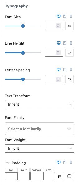 Add To Cart Typography Settings