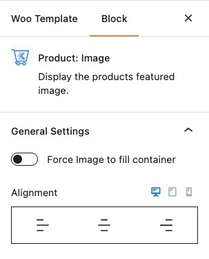 Product Image General Settings