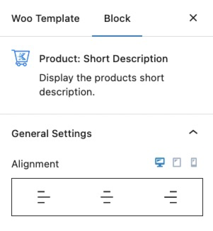 Product Short Description General Settings