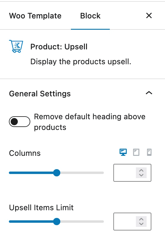 Product Upsell General Settings