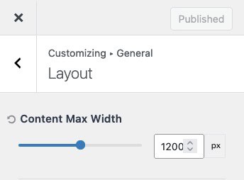 Customizer Max Width