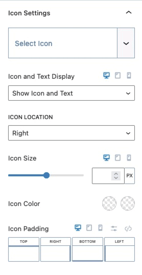 Icon Settings