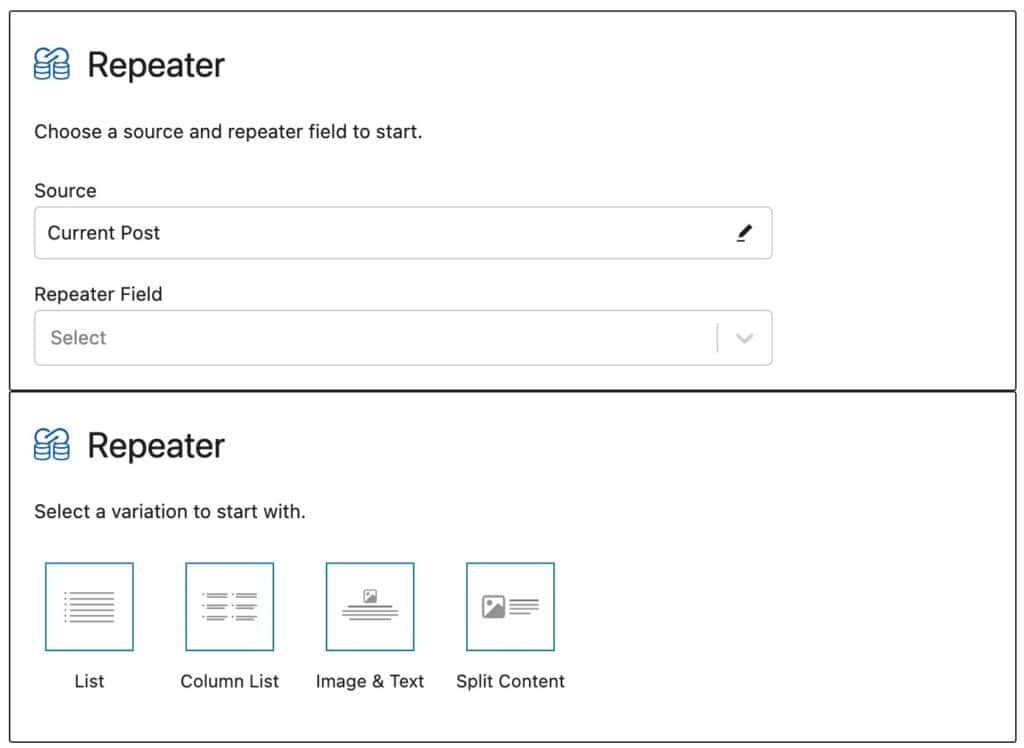 Repeater Options