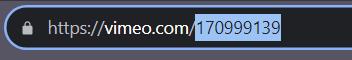 Vimeo video ID