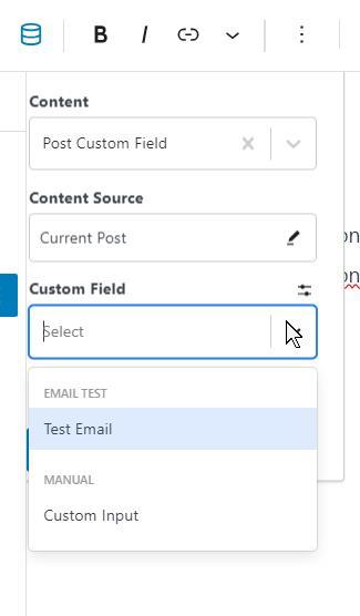 custom field select