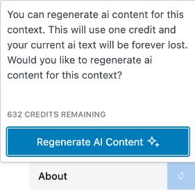 Regenerate AI Content