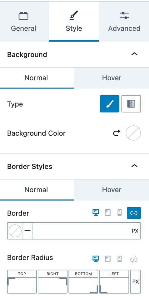 Query Card Style Settings