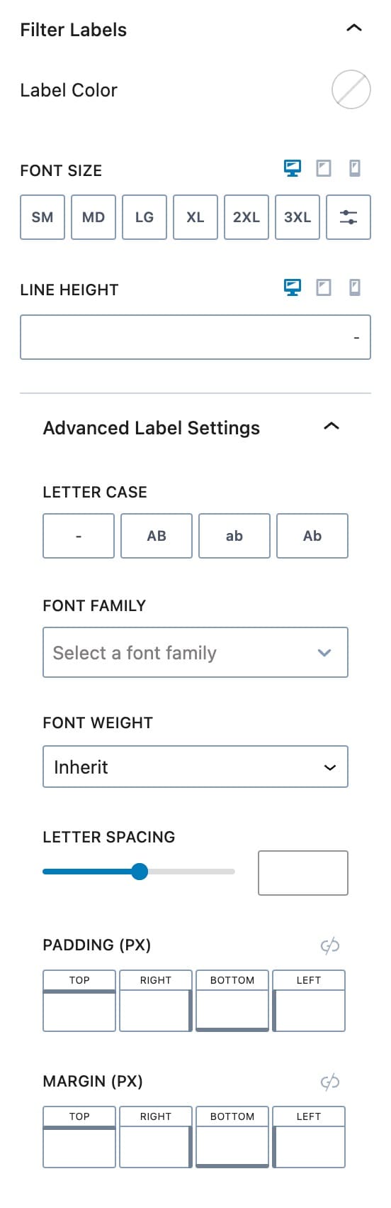 Query Loop Style Settings