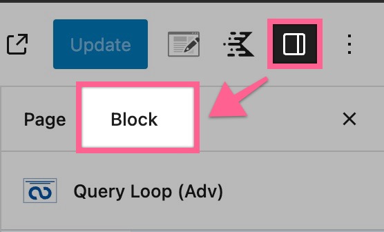 Query Loop block settings