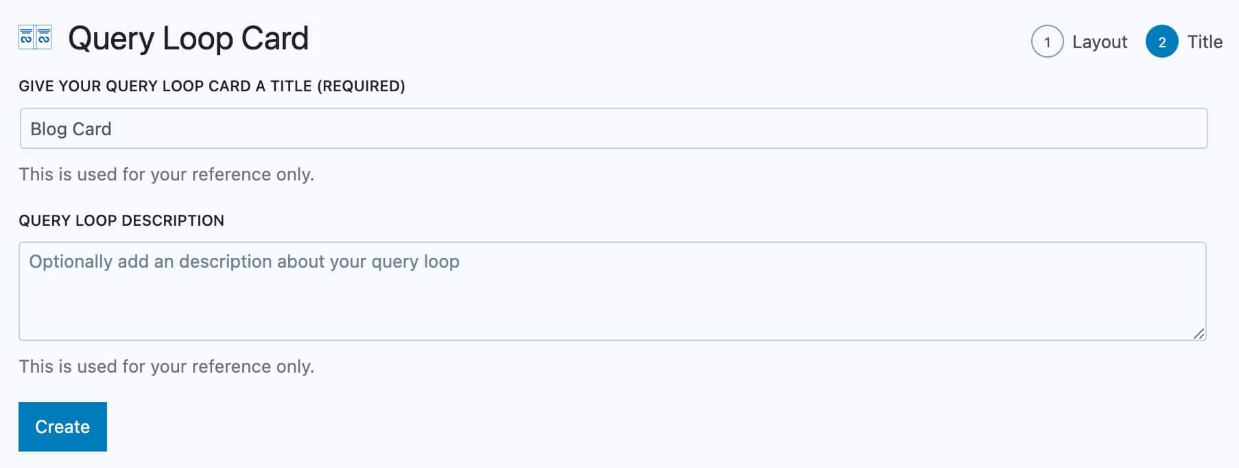 Select a Query Loop Card