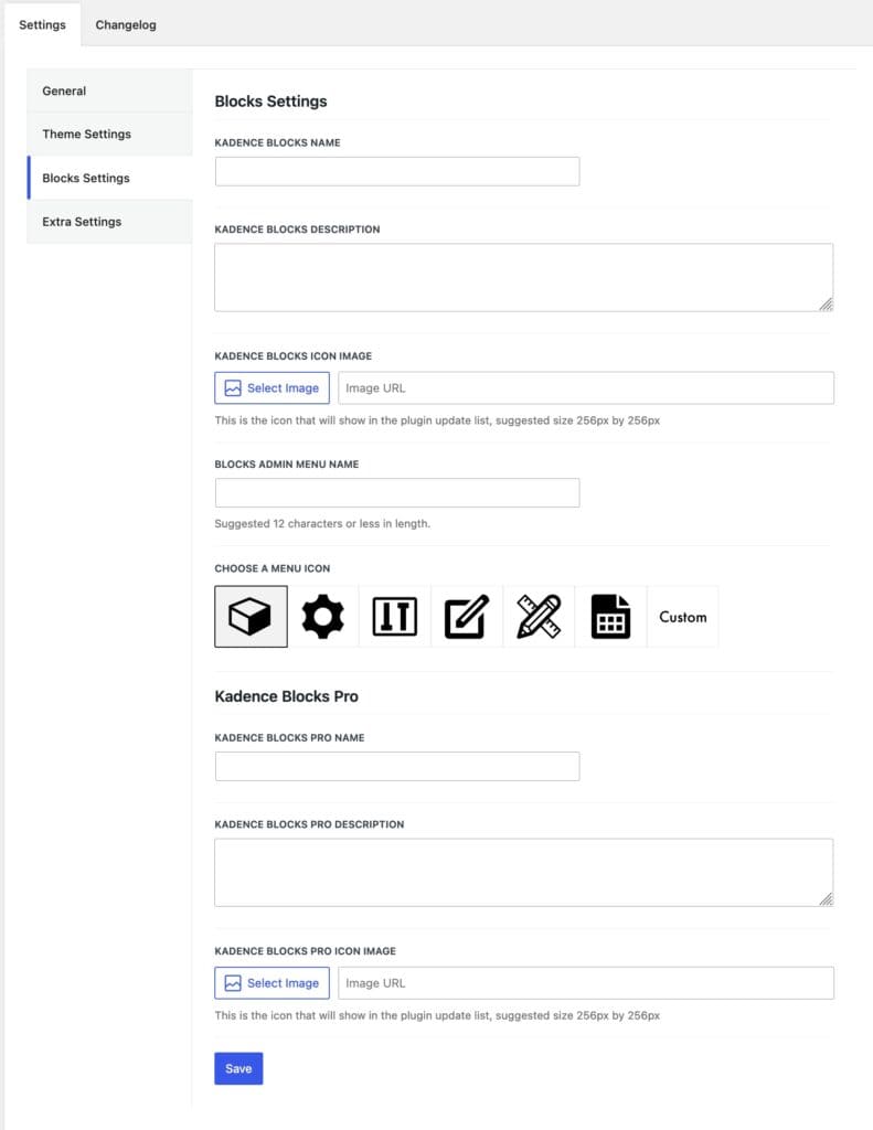 Blocks Settings