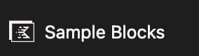 Sample Blocks Admin Menu