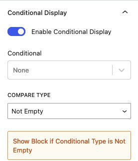 Conditional Display