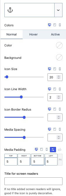 Icon Settings