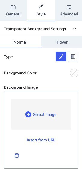 Transparent Background Settings