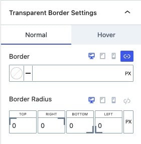 Transparent Border Settingds