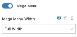 Mega Menu Width