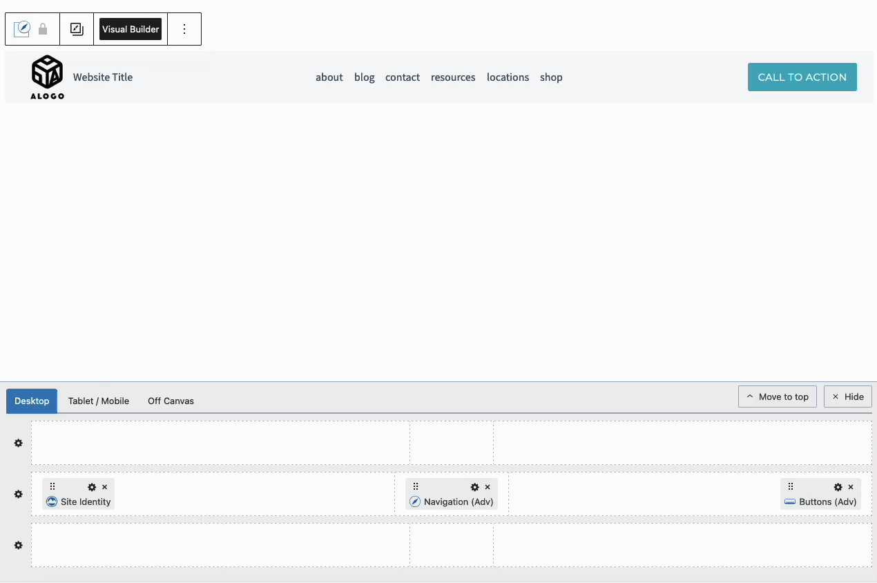 Visual Builder Toggle and Movement