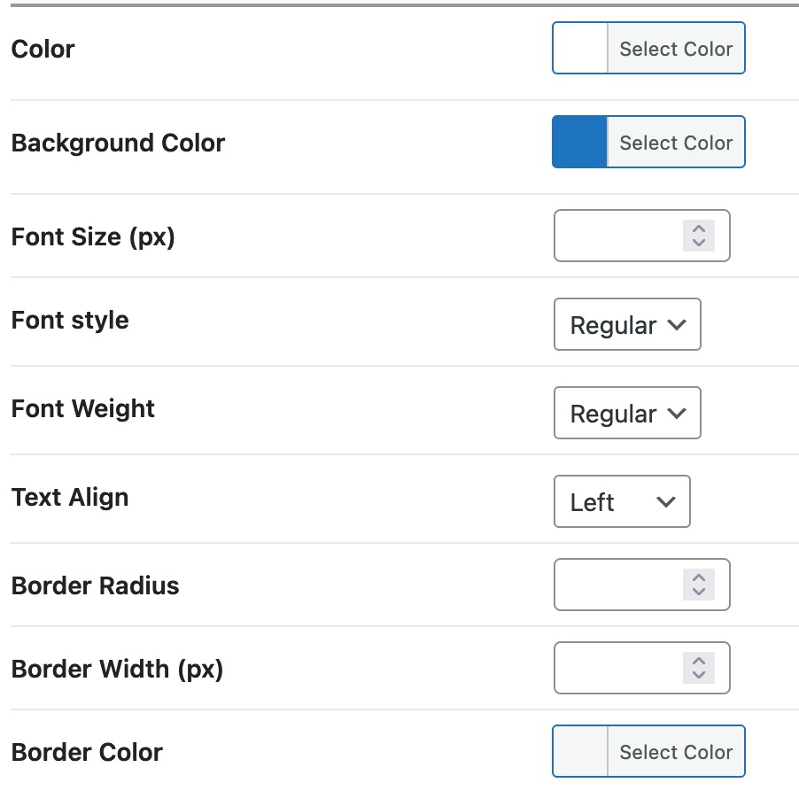 Text Badge Settings