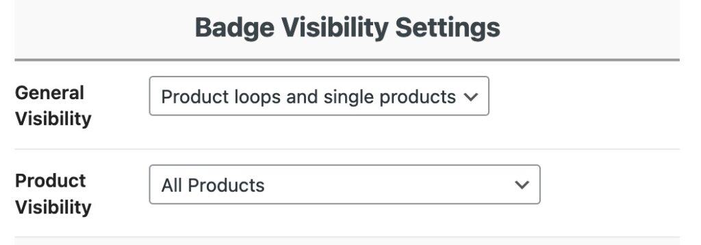 Visibility Settings