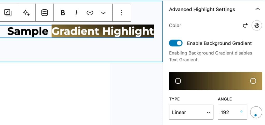 Background Gradient Highlight