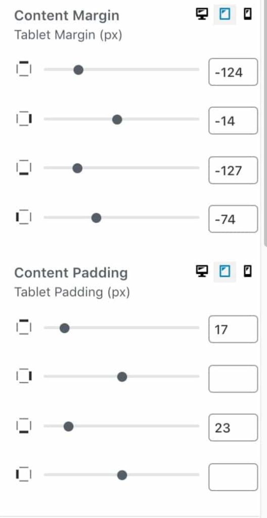 Tablet Spacing