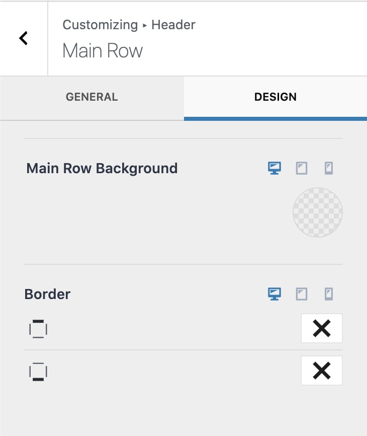 Editing A Row In The Header - Kadence WP Documentation