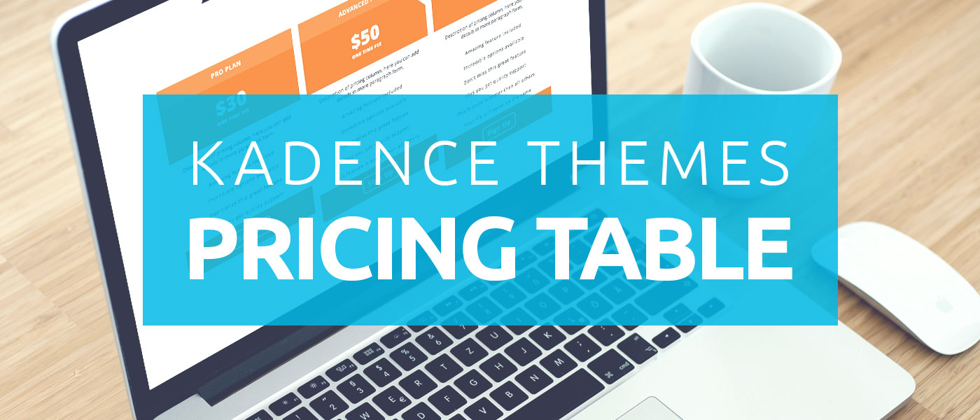 Kadence Pricing Table Plugin