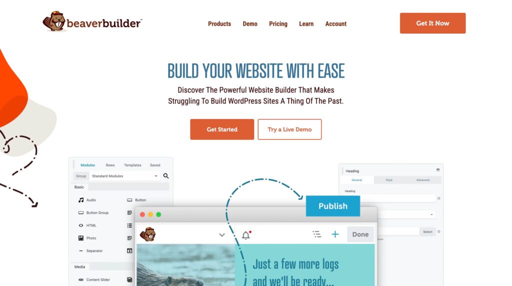 Beaver Builder home page