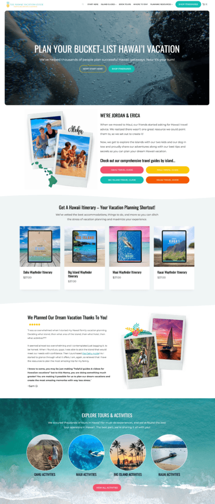 The Hawaii Vacation Guide home page