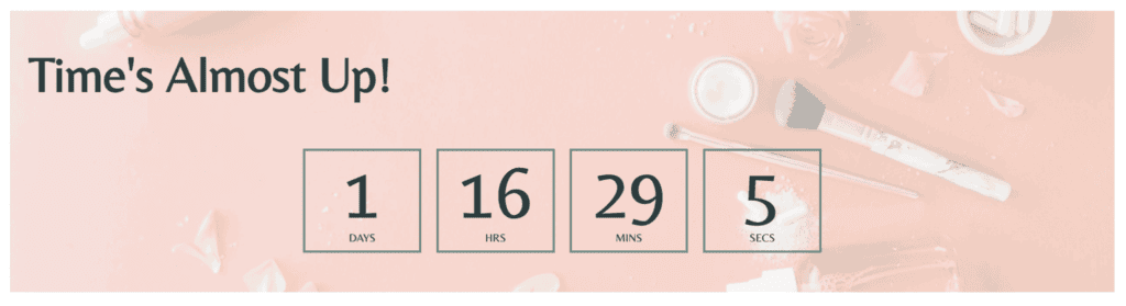 Kadence countdown timer example