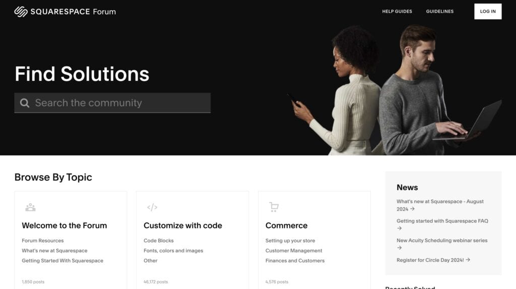 Squarespace forum